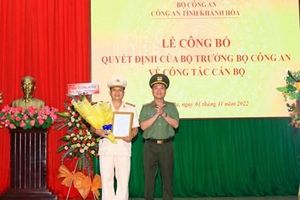 Trưởng phòng Tham mưu giữ chức Phó Giám đốc Công an tỉnh Khánh Hòa
