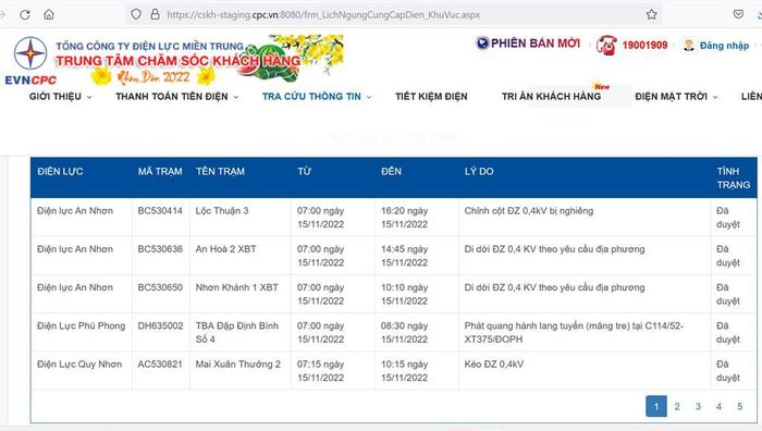 Lịch cắt điện Bình Định ngày mai 15/11 cập nhật mới nhất 3