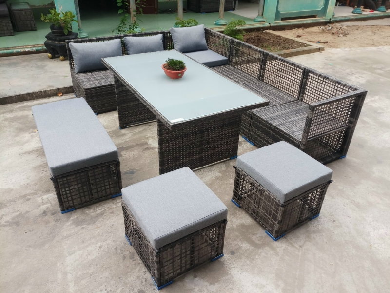 banghenhuagia205 Bàn ghế nhựa giả mây