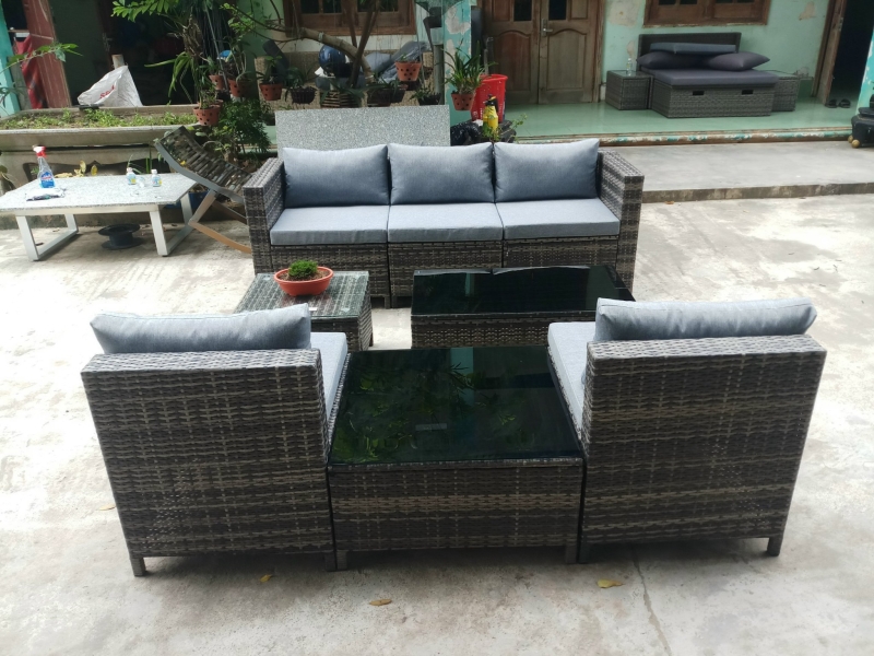 banghenhuagia208 Bàn ghế nhựa giả mây