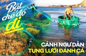 Hình ảnh ngư dân tung lưới đánh cá đầy ‘ảo diệu’ ở Bình Định khiến ai cũng trầm trồ về cảnh sắc Việt Nam