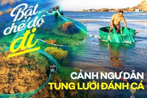Hình ảnh ngư dân tung lưới đánh cá đầy ‘ảo diệu’ ở Bình Định khiến ai cũng trầm trồ về cảnh sắc Việt Nam