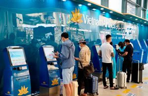 Vietnam Airlines triển khai làm thủ tục trực tuyến ở nhiều sân bay