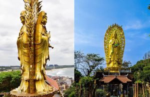 Chiêm ngưỡng bức tượng Phật đôi cao nhất Việt Nam tại Quy Nhơn