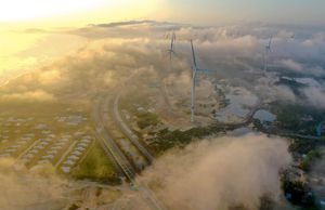 Đón bình minh trên ‘cánh đồng quạt gió’ ở Bình Định