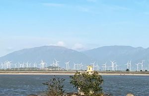 Những cánh đồng điện gió đẹp như tranh vẽ trên rừng, dưới biển