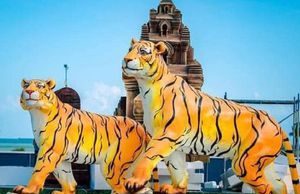 Dân mạng dí dỏm ‘đặt tên’ cho tượng hổ năm Nhâm Dần