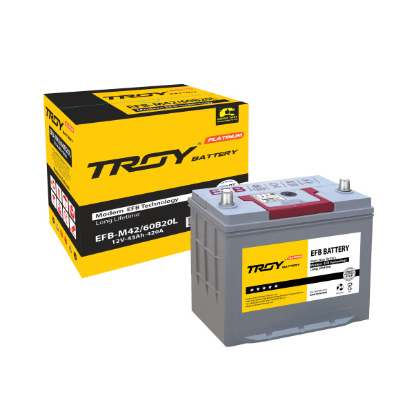 troy-efb-m42-60b20l Ắc quy Troy EFB-M42-60B20L